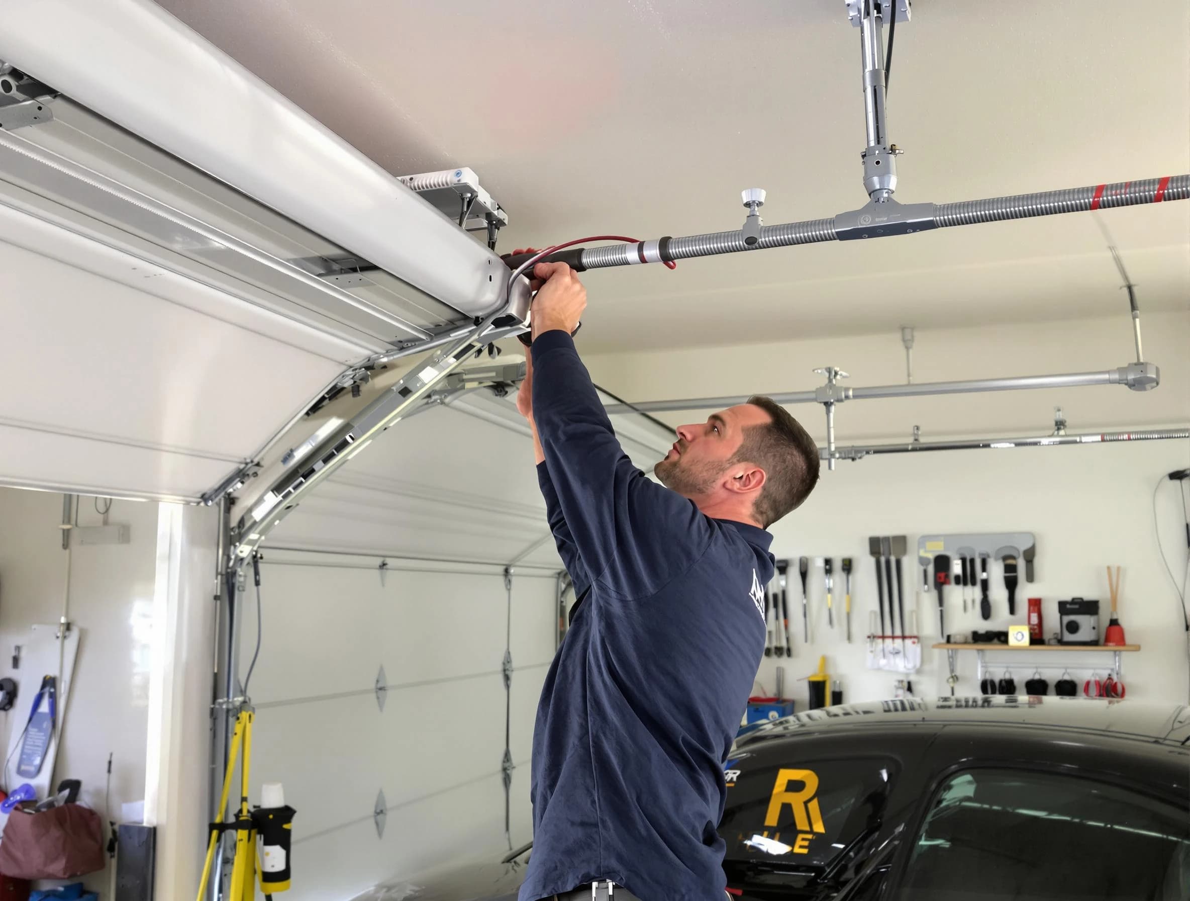 Fairfield Garage Door Repair technician performing garage door cable repair in Fairfield