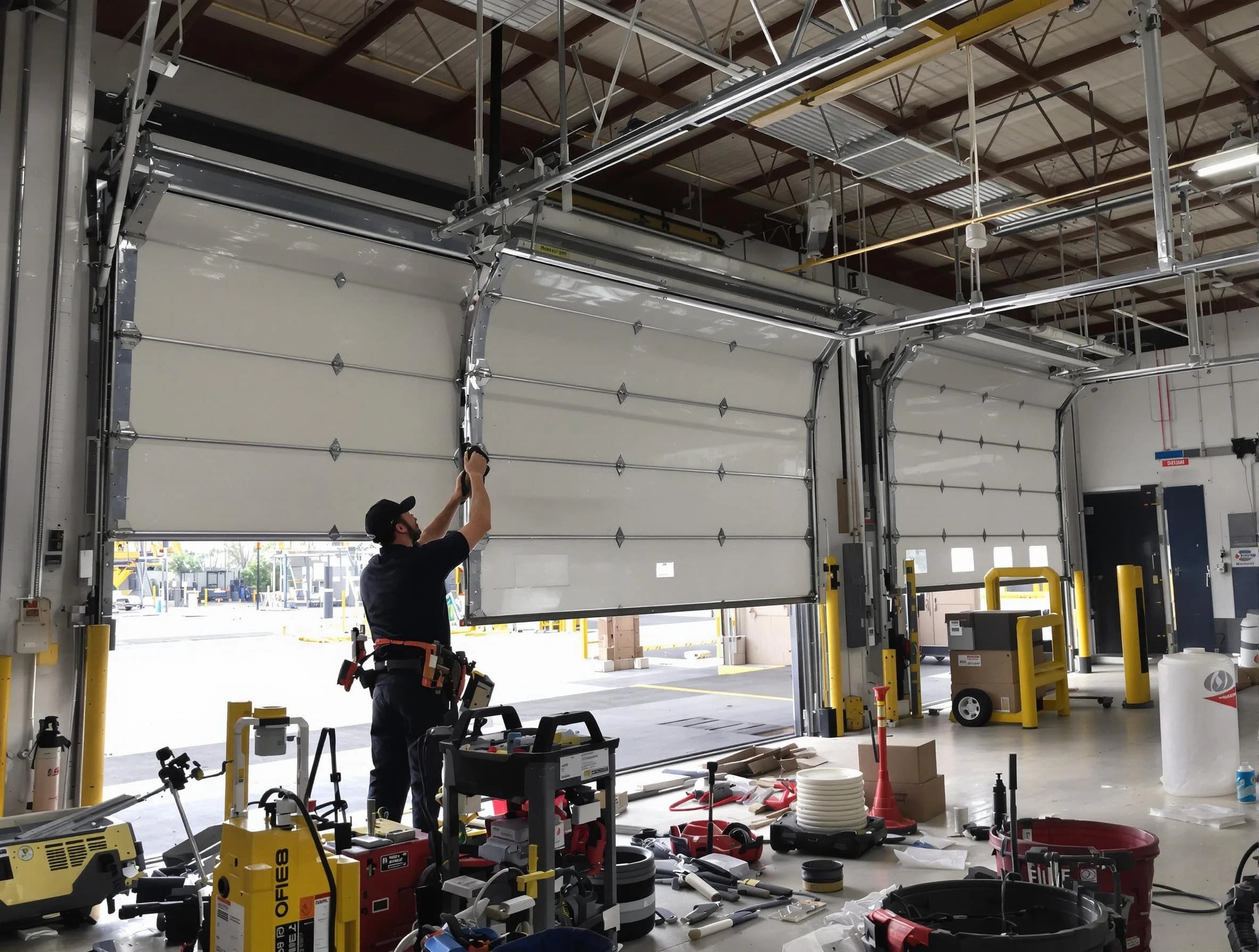 Fairfield Garage Door Repair technician performing commercial garage door repair in Fairfield