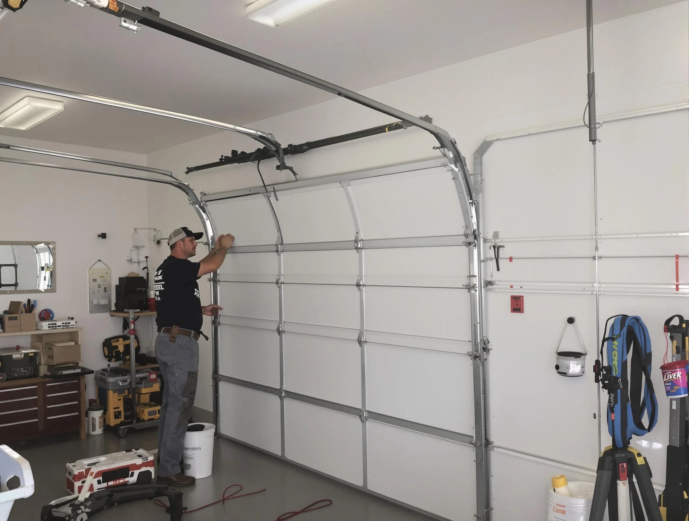 Fairfield Garage Door Repair team installing new garage door in Fairfield
