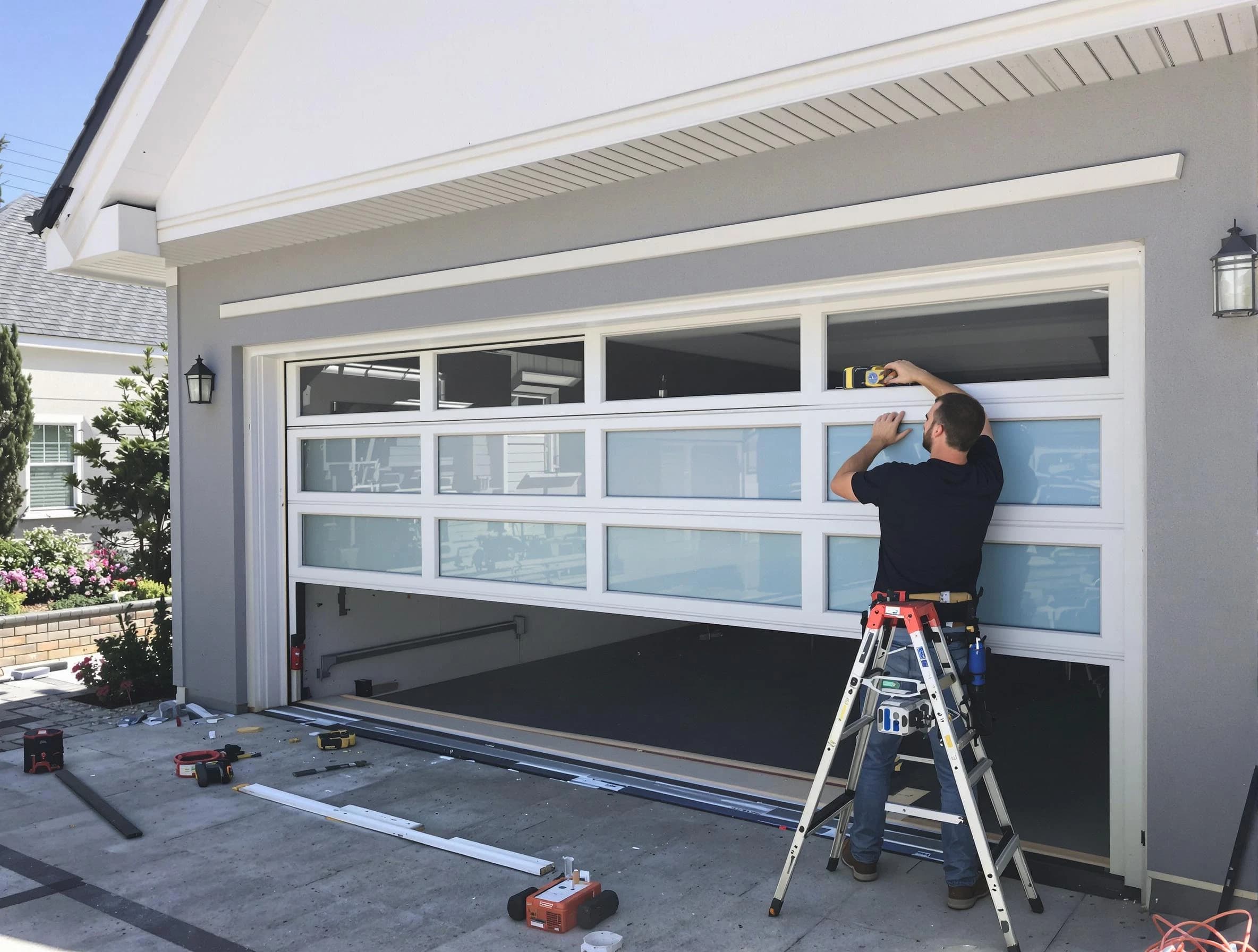 Fairfield Garage Door Repair team performing garage door replacement in Fairfield