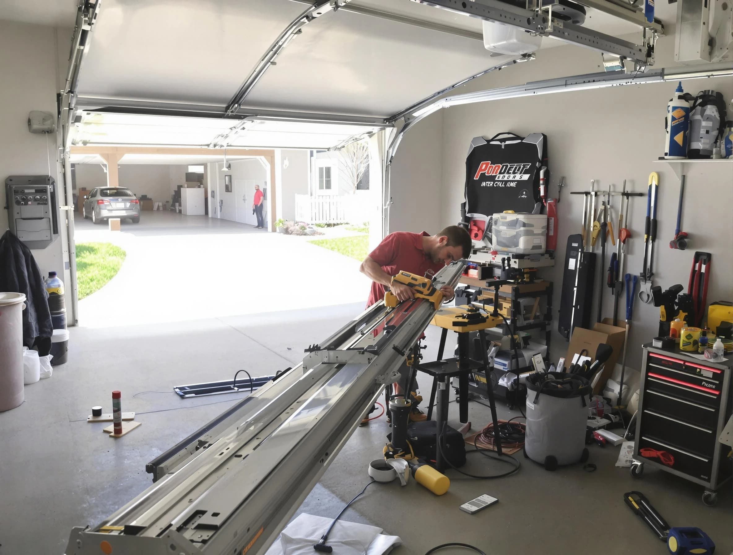 Fairfield Garage Door Repair expert performing track repair in Fairfield